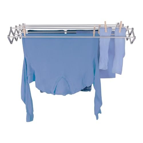 Mor - Varal Sanfonado Alumínio Cinza 80 Cm