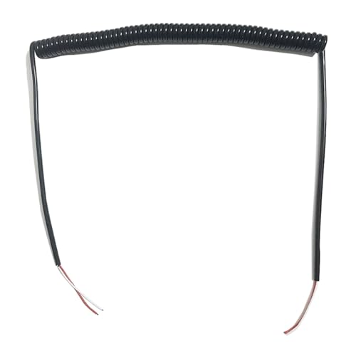 Cable en espiral extensible negro para evitar enredos en el suelo 2