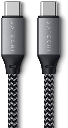 SATECHI Kabel Do Ładowania USB-C Do USB-C 25 cm Dla MacBook Pro/Air M2/ M1, Pad Pro/Air M2/ M1, Mac Mini M2, iMac M1