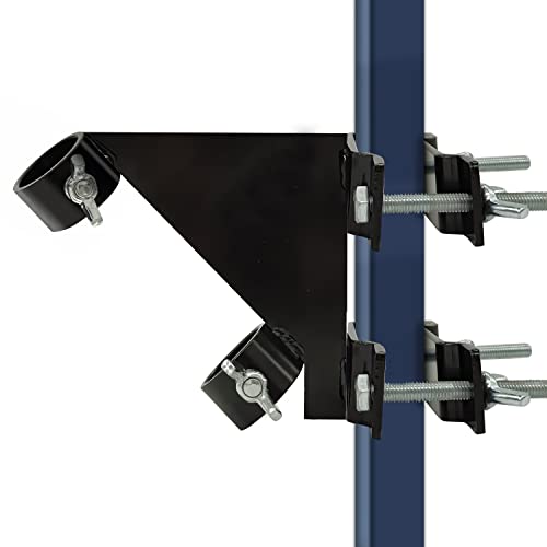 Kingson Flag Pole Mount Bracket Fit for Balcony Railing 45 Degree Flag Pole Holder Clamp No Drilling Quick Installation Anti-Strong Wind