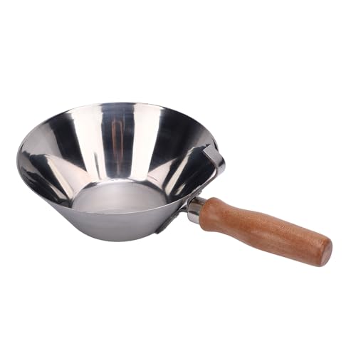 Cubeta para mortero de acero inoxidable Pissente con mango de pino miniatura 6