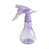 Allthingstore Botella pulverizadora de mano para jardín y hogar de 250 ml con cabezal de bomba, pulverizador de riego portátil para dispensación de agua atomizada o directa (morado)