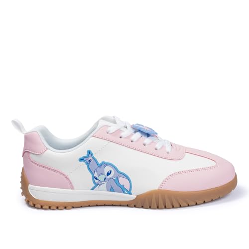 Disney Lilo and Stitch Sneakers – Adult Casual Lace Up Fashion Comfort Walking Shoes Character Athletic Lifestyle Footwear, Pink, Size 10 Women by Disney - Used condition - Image 3