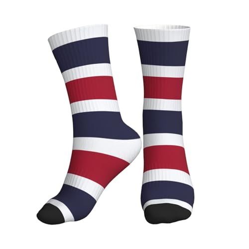 Thailand Flag Athletic Socks Sport Running Calf Socks Performance Breathable Socks For Men Women