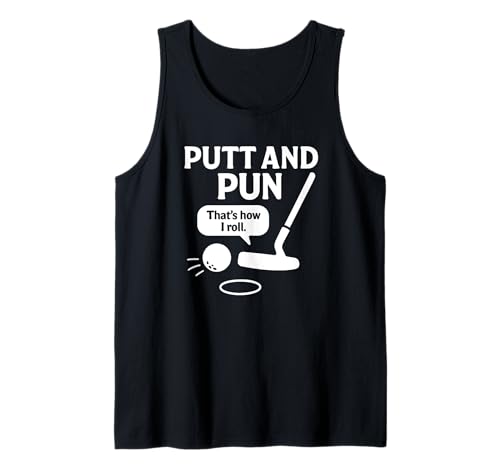 Putt and Pun - Golf de precisión con juego de palabras inteligente Camiseta sin Mangas