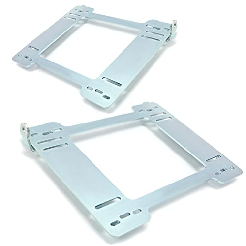 Kojem Steel Seat Mount Bracket Compatible with 1992-1999 BMW E36 Coupe Racing Seat Mount Rail (Silver)