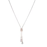 Elegant Necklace Long Sweate Necklace Charm Pendant Crystal Necklace Ladies Pearls Necklaces & Pendants (Rose Gold, One Size)