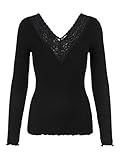 Camiseta de manga larga para mujer con cuello en V