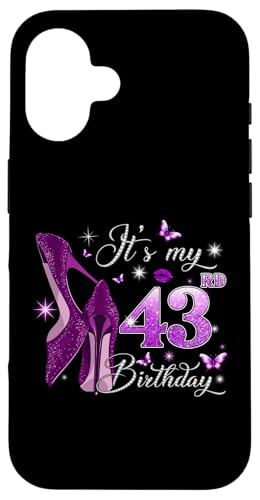 It�fs My 43rd Birthday Pink 43 Years Old Birthday Queen Party �X�}�z�P�[�X iPhone 16 �p