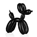 Moderner günstig Kaufen-greafy Deko Luftballon Hund Skulptur - Nordic Schwarz Moderner Balloon Dog Figur aus Harz als Wohnzimmer Dekoration modern, Deko Hund Statue Geschenk für Schlafzimmer, Büro & Schreibtisch