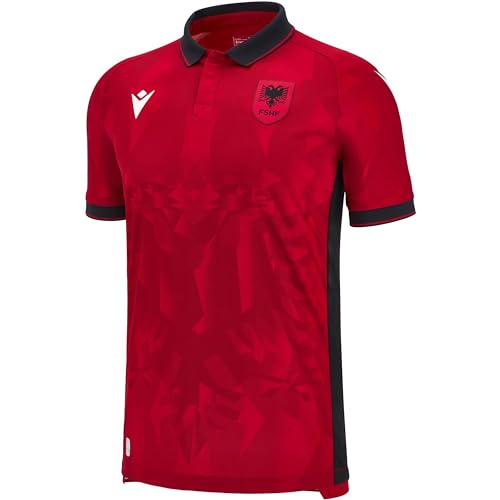 Macron Albanien FSHF Trikot Nationalmannschaft Home 2023/24 Kindergröße...