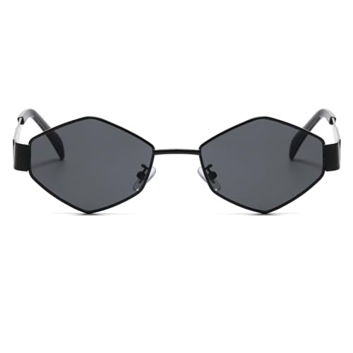 Long Keeper Trendy Hexagonal Sunglasses - Retro Women Men Metal Frame Sunglasses Fashion Small Gold Sun Glasses UV4002