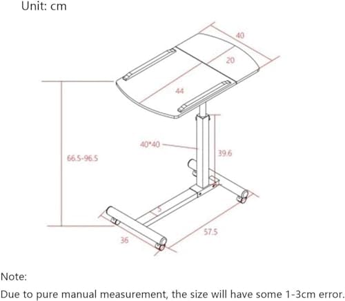 Extendable Rolling Mobility Table Over Bed,Over-Bed Table Overbed Table Overbed Table Tilt Top Lifting Computer Desk Steel Frame Side Table Adjustable Laptop Desk W/Wheels Mobile S