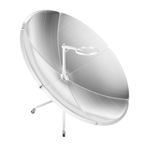 1800W Solar Cooker 1.5m Diameter Portable Solar Oven Solar Heating for Outdoor Cooking Picnics Concentrating Parabolic Focal Spot 800-1000°C