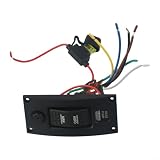 BEAZOOM Pannello interruttore pompa di sentina marina a 3 vie ON-OFF-ON con allarme acqua 85dB 12V 24V DC 20A fusibile per la ventilazione della barca