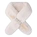 Sciarpa di pelliccia sintetica, Richaa Collo di pelliccia di coniglio sintetico Scaldacollo a scialle avvolgente Sciarpe di peluche invernali con perla per le donne (Beige)