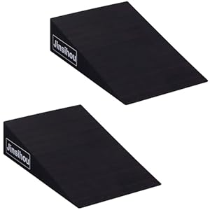 Squat Wedge Block Non-Slip Slant Board Calf Stretcher, 2pcs Ankle Knee Leg Stretcher, Heavy Duty Incline Ramp for Heel Elevated Squat, ATG Split Squat, deadlift, Lunge, Yoga, Pilates, Physical Therapy
