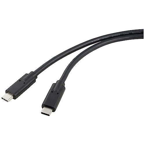 Renkforce USB-C® Kabel USB4® USB-C® Stecker, USB-C® Stecker 1.00 m Schwarz doppelt geschirmt RF-5241746