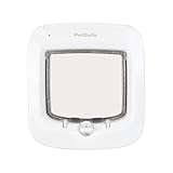 PetSafe Interior and Exterior Cat Door - Microchip 4-Way Locking Pet Door - For cats up to 17 pounds