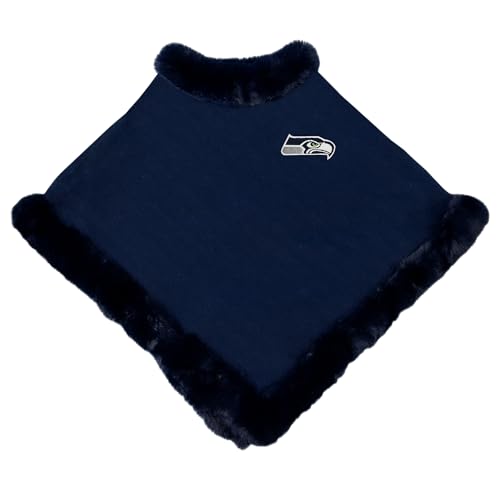 Littlearth Seattle Seahawks NFL Fur Trim Poncho