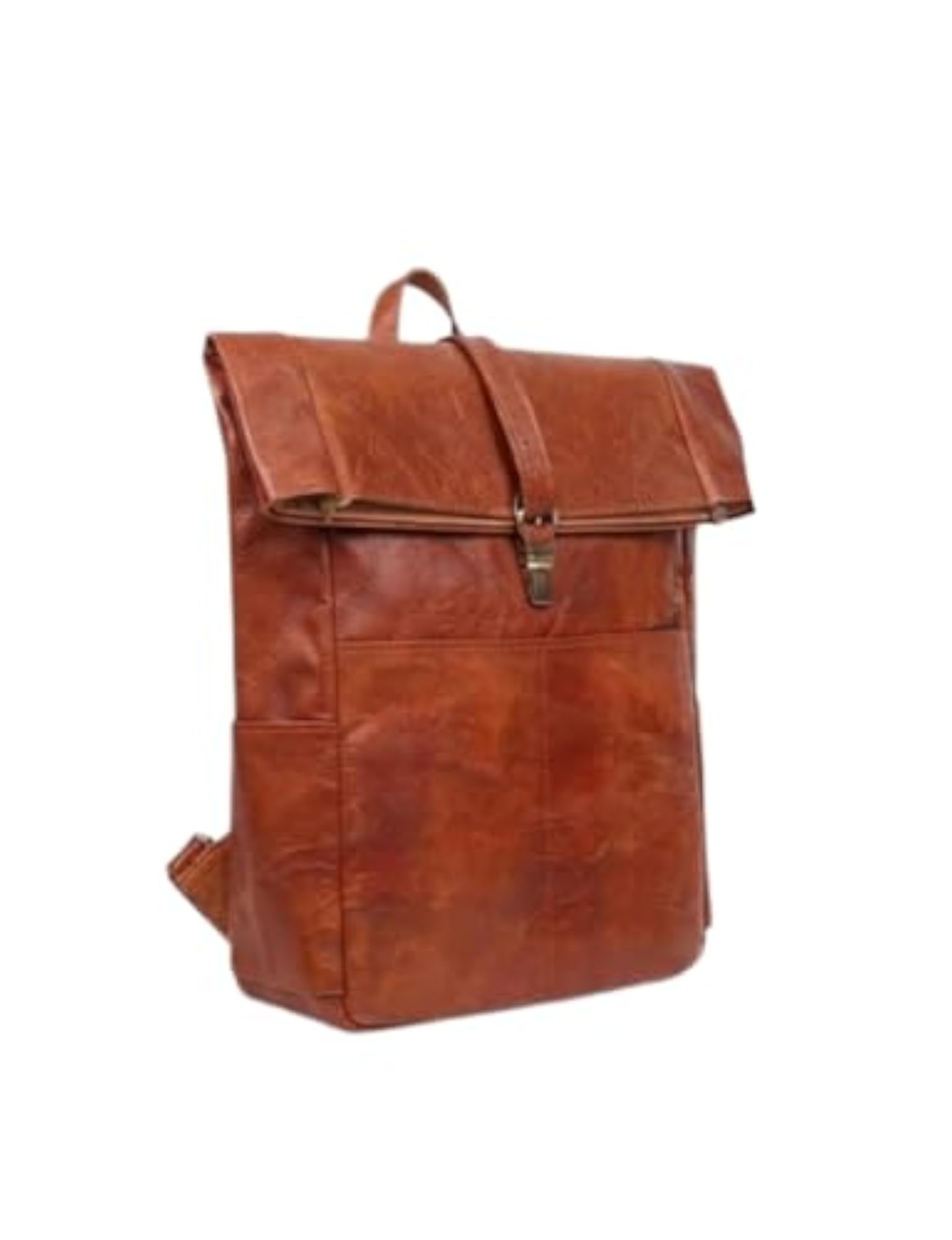 Premium Brown Genuine Leather Backpack for Travel