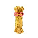 AMSLSIU Cuerda de Escalada, Estructura Firme de Resistencia, Cuerda Eslinga para Senderismo, Resistente al Desgaste, Equipo para Exteriores, Cable Paracord, Amarillo