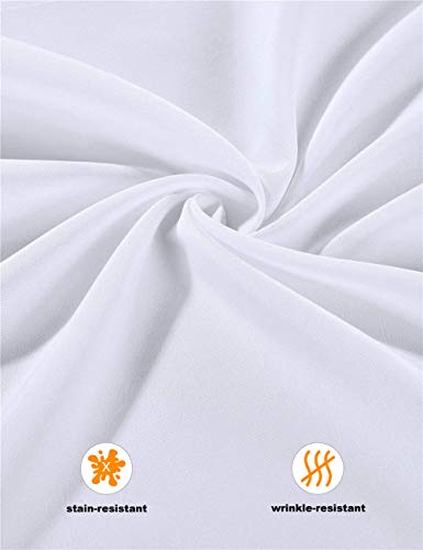 Servilletas de tela reutilizables en formato pack de 24, mantelería blanca de poliéster 5