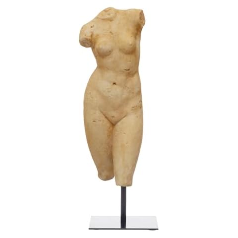 Creative Co-Op Resin Female Body Figure on Metal Stand Cover