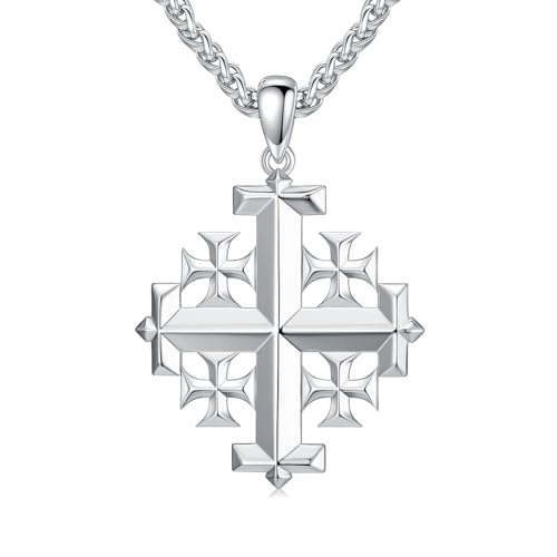 Collier croix homme en argent sterling 925, un bijou intemporel d'une brillance pure sans gemme