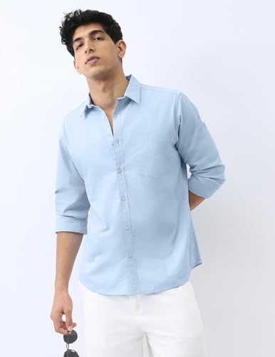 Image of Urbano Fashion Men's Cotton Full Sleeve Regular Fit Casual Solid Shirt