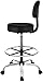 AmazonBasics Multi-Purpose Adjustable Drafting Spa Bar Stool with Foot Rest and Wheels - Black