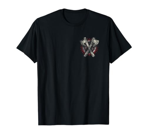 Hatchet Axe Throwing Pocket Badge T-Shirt