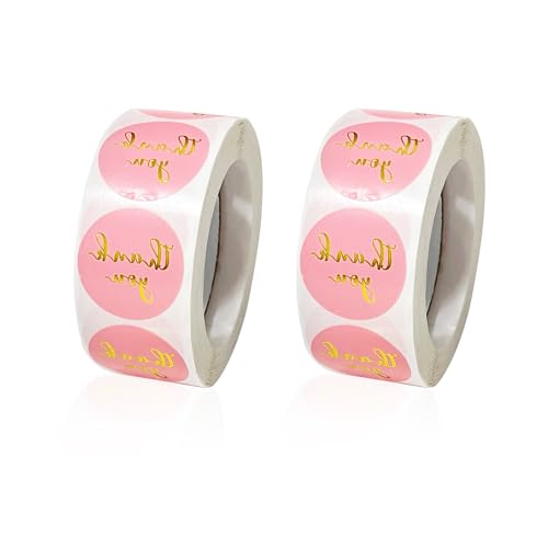 NyxSeat 1000 Etiquetas Adhesivas De Agradecimiento, Pegatinas De Agradecimiento Por Apoyar a Pequeñas Empresas, Pegatinas De Sello Redondo, Adecuadas Para Tarjetas De Agradecimiento, Cajas De Regalo