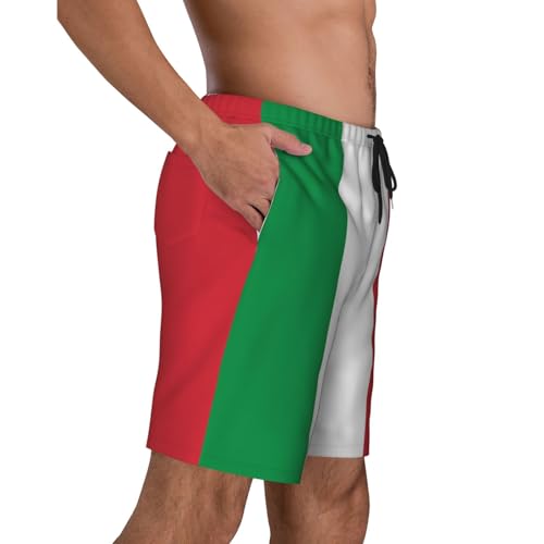 Italian Flag Men Beach Pants-Mens Swim Trunks Quick Dry Board Shorts with Mesh Lining, Breathable Beach Shorts3