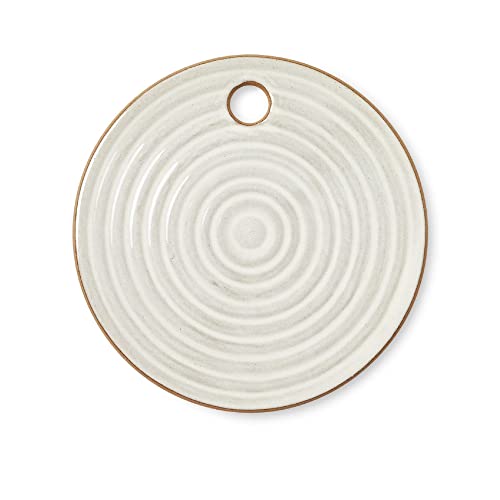 Monterey By Citrine Serving Board, Decorative Stone Plate, Round Charcuterie Board, Large #TOP4