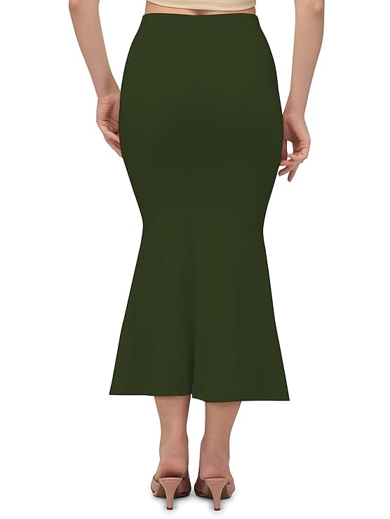 Image of Saree Shapewear Petticoat for Women | Fish Cut Mermaid Slim Fit Saree Shaper with Tummy Control & Side Slit | Stretchable Cotton Lycra Petticoat for Saree, Lehenga, Gown, Bridal Wear