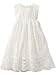 Bow Dream Flower Girl's Dress Vintage Lace Off White 10