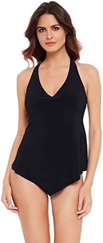 MagicSuit Women's Swimwear Solid Taylor Underwire Bra Removable Cup Tankini Top Separate, Black, 10
