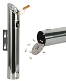 Cenicero de pared de metal duradero para zonas de fumar al aire libre, pub, oficina, restaurante