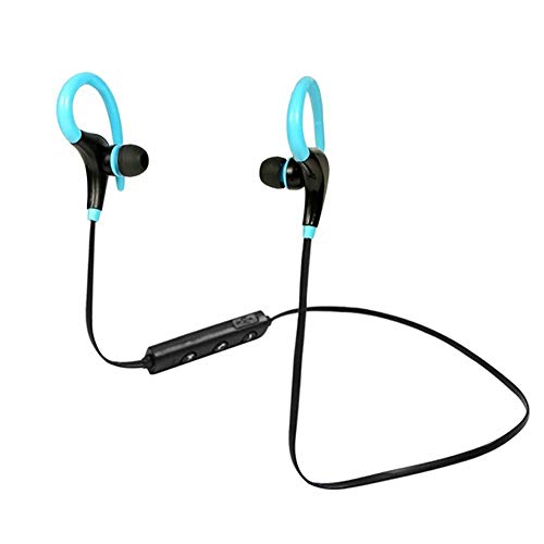 Auriculares inalámbricos con Bluetooth, para correr, estéreo, con micrófono azul Cover