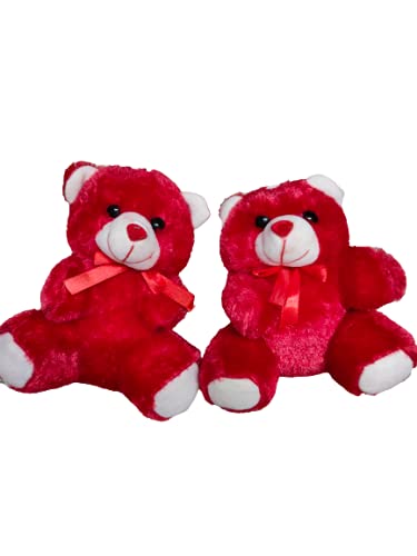 Toystall Soft Stuffed Lovable Hugable Non-Toxic Fabric Cute Small Cute Beautiful Combo Teddy Bearfor Birhtday / Anniversary/ Valantine for Girlfriend/Birthday Gift/Boy/Girl Set of 2 (B092BWS41T) Amazon Price History, Amazon Price Tracker