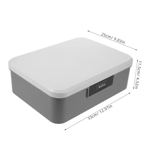 Boîte de rangement verrouillable 16l : coffre fort plastique ABS code secret pour document - 2