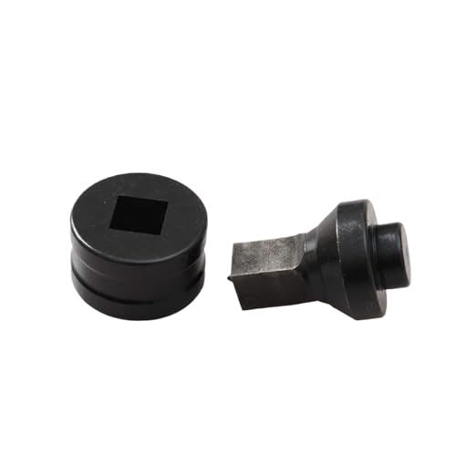 6 Piece Square Hole Punch Die Set for Hydraulic Punch Tool - Compatible with CH-60 Machine, Heavy Duty Metal Punching Dies for Steel Sheet, Copper Plate, Aluminum Plate (Square Punch Die Set)