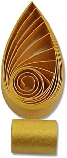 3mm Metallic Shimmer Pearlescent Paper Strips Quilling Paper Strips Handmade Color Paper 60pcs/Bag 54cm Long for Arts Crafts DIY Golden