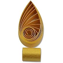 3mm Metallic Shimmer Pearlescent Paper Strips Quilling Paper Strips Handmade Color Paper 60pcs/Bag 54cm Long for Arts Crafts DIY Golden