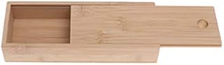 SUPVOX Wooden Pencil Box,Wood Brush Box with Sliding Lid for DIY Artist Tool and Brush Storage -7.4 x 2.8 x 1.2 inches, Rectangle