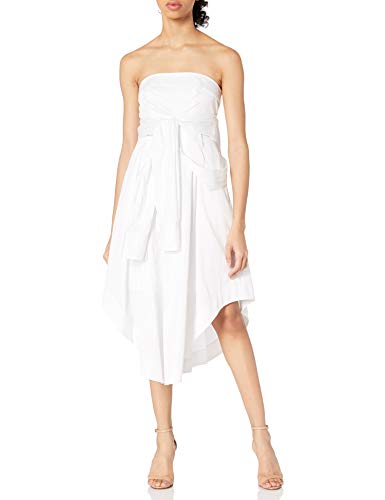 KENDALL + KYLIE Women's Sleeve Wrap Dress, Bright White, L