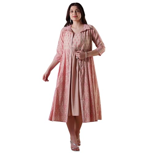 Image of Globus Women Ethnic Dress (GS573582 Green S)
