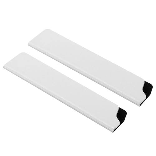 PATIKIL 2 Pcs ABS Knife Cover Sleeves, 5x1 Inch Knife Blade Edge Guard Sheath Universal Blade Protector Flocking for Home Kitchen, White