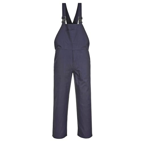 Portwest C881 Salopette en Coton Ajustable pour Hommes Bleu Marine, L